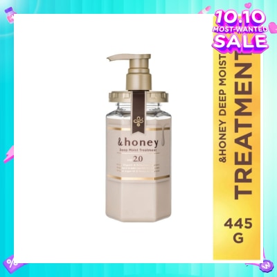 &HONEY Deep Moist Treatment Organic & Botanical (Repair Damaged Hair + Smooth Out Rough Hair + Moisturises & Nourish) 445g