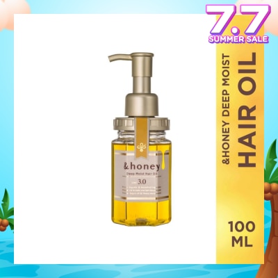 &HONEY Deep Moist Hair Oil Organic & Botanical (Repair Damaged Hair + Smooth Out Rough Hair + Moisturises & Nourish) 100ml