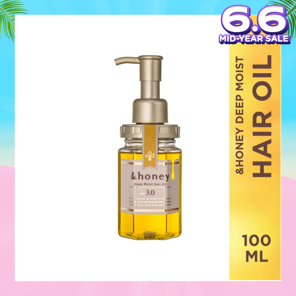 Deep Moist Hair Oil Organic & Botanical (Repair Damaged Hair + Smooth Out Rough Hair + Moisturises & Nourish) 100ml