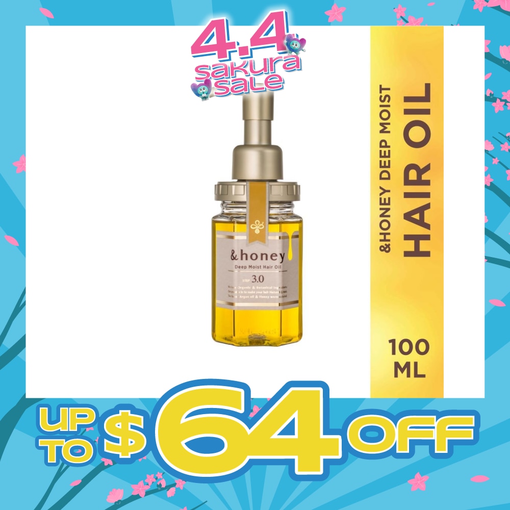 Deep Moist Hair Oil Organic & Botanical (Repair Damaged Hair + Smooth Out Rough Hair + Moisturises & Nourish) 100ml