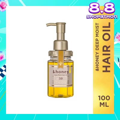 &HONEY Deep Moist Hair Oil Organic & Botanical (Repair Damaged Hair + Smooth Out Rough Hair + Moisturises & Nourish) 100ml