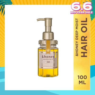 &HONEY Deep Moist Hair Oil Organic & Botanical (Repair Damaged Hair + Smooth Out Rough Hair + Moisturises & Nourish) 100ml