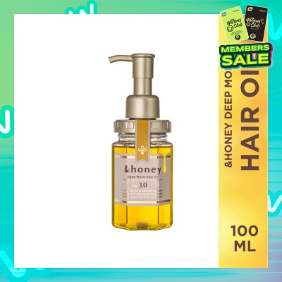 &HONEY Deep Moist Hair Oil Organic & Botanical (Repair Damaged Hair + Smooth Out Rough Hair + Moisturises & Nourish) 100ml