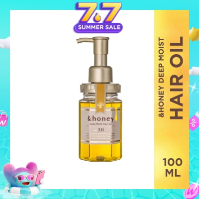 &HONEY - Deep Moist Hair Oil Organic & Botanical (Repair Damaged Hair + Smooth Out Rough Hair + Moisturises & Nourish) 100ml