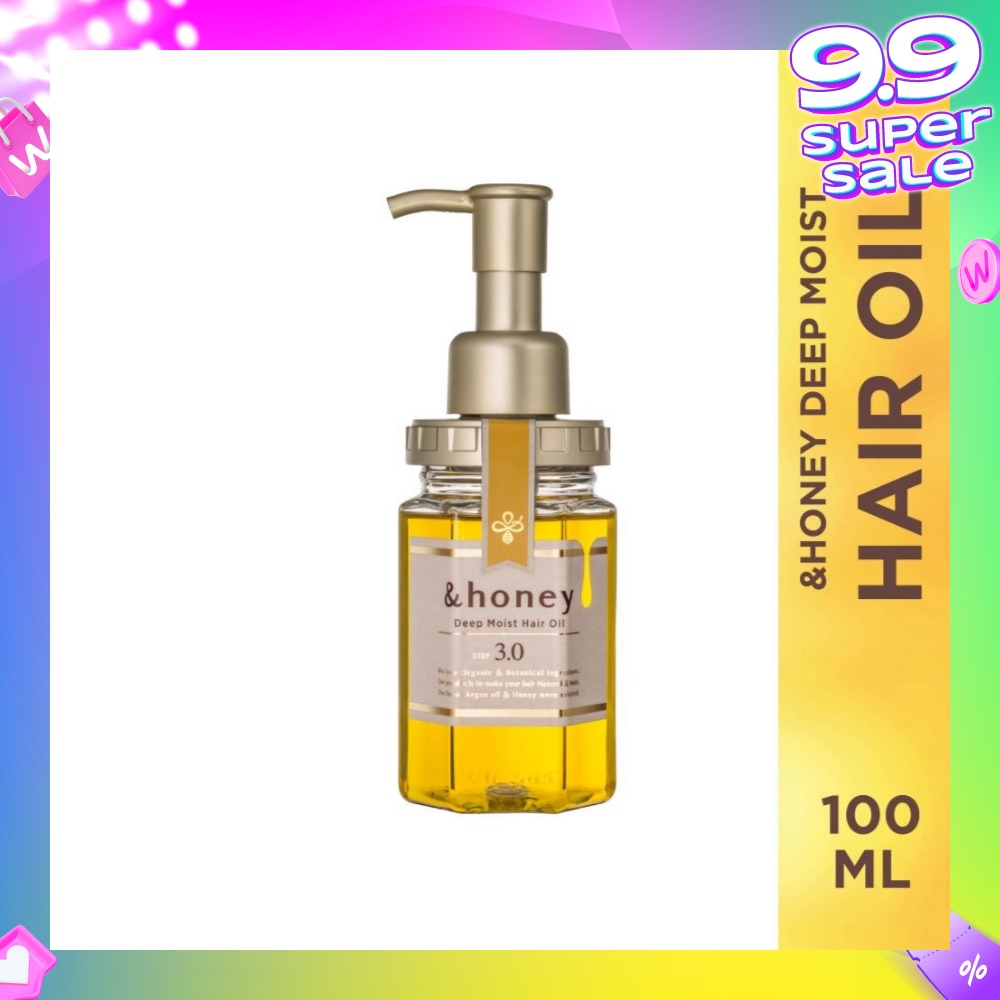 Deep Moist Hair Oil Organic & Botanical (Repair Damaged Hair + Smooth Out Rough Hair + Moisturises & Nourish) 100ml