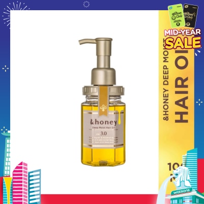 &HONEY Deep Moist Hair Oil Organic & Botanical (Repair Damaged Hair + Smooth Out Rough Hair + Moisturises & Nourish) 100ml