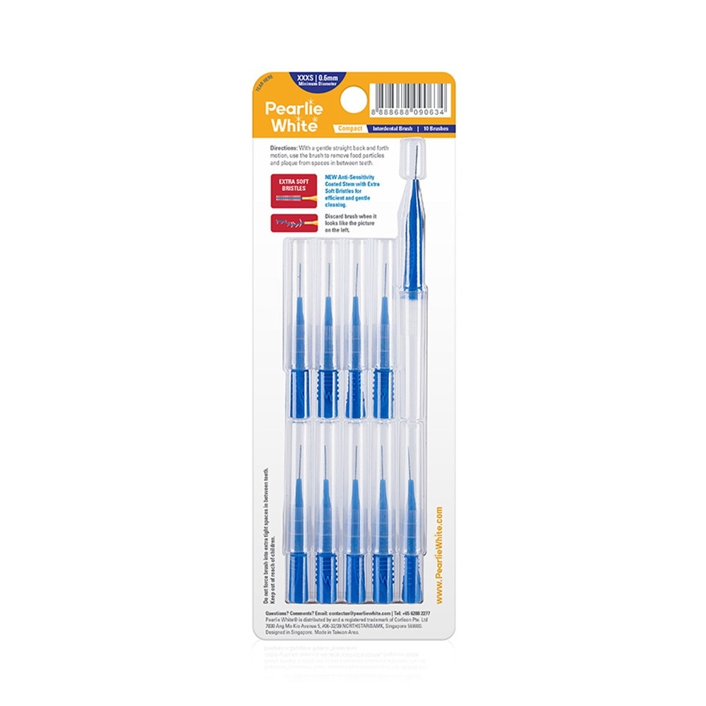 Compact Interdental Brush Extra Soft Bristles XXXS 0.6mm 10s