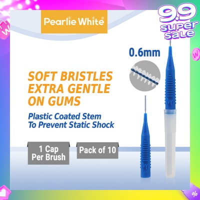 PEARLIE WHITE® Compact Interdental Brush Extra Soft Bristles XXXS 0.6mm 10s