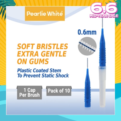 PEARLIE WHITE® Compact Interdental Brush Extra Soft Bristles XXXS 0.6mm 10s