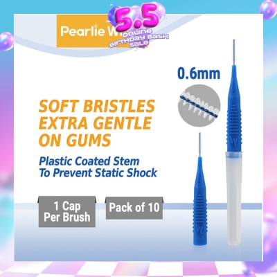 PEARLIE WHITE® - Compact Interdental Brush Extra Soft Bristles XXXS 0.6mm 10s