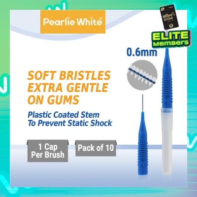 PEARLIE WHITE® Compact Interdental Brush Extra Soft Bristles XXXS 0.6mm 10s