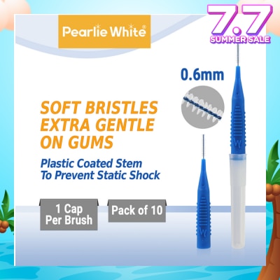 PEARLIE WHITE® Compact Interdental Brush Extra Soft Bristles XXXS 0.6mm 10s