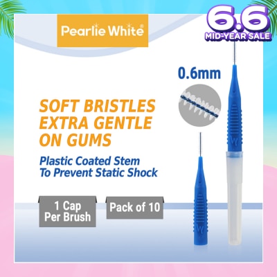 PEARLIE WHITE® Compact Interdental Brush Extra Soft Bristles XXXS 0.6mm 10s