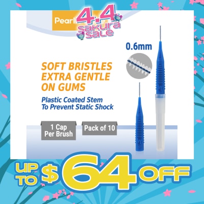 PEARLIE WHITE® - Compact Interdental Brush Extra Soft Bristles XXXS 0.6mm 10s