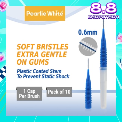 PEARLIE WHITE® Compact Interdental Brush Extra Soft Bristles XXXS 0.6mm 10s