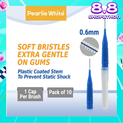 PEARLIE WHITE® Compact Interdental Brush Extra Soft Bristles XXXS 0.6mm 10s