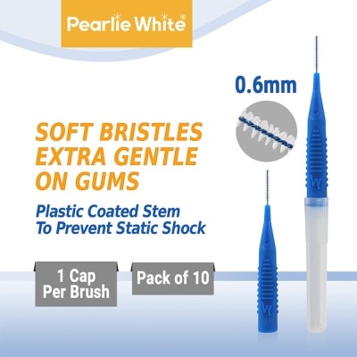 PEARLIE WHITE® Compact Interdental Brush Extra Soft Bristles XXXS 0.6mm 10s