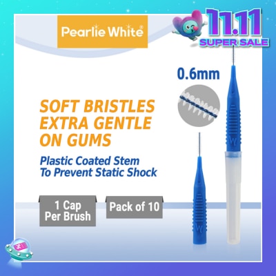 PEARLIE WHITE® Compact Interdental Brush Extra Soft Bristles XXXS 0.6mm 10s