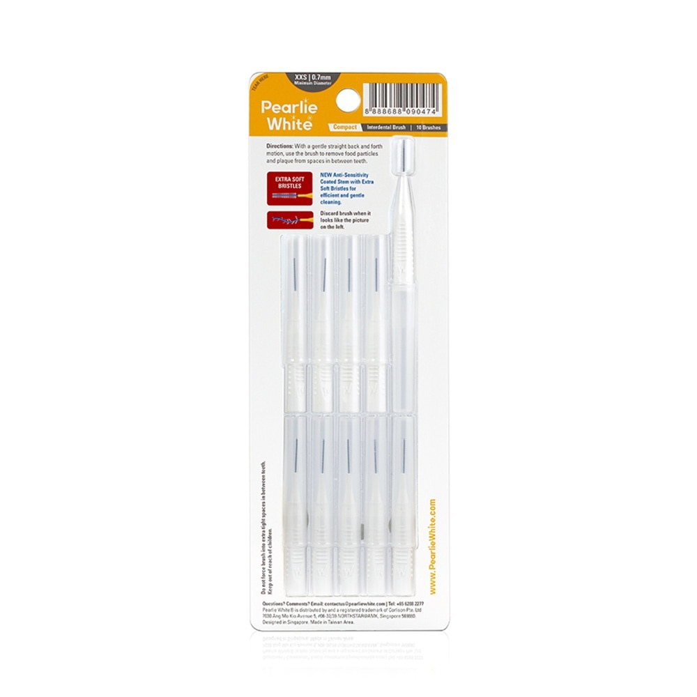 Compact Interdental Brush Extra Soft Bristles XXS 0.7mm 10s