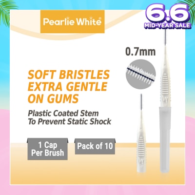 PEARLIE WHITE® Compact Interdental Brush Extra Soft Bristles XXS 0.7mm 10s