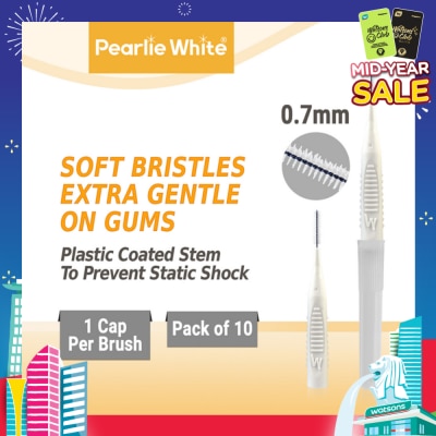 PEARLIE WHITE® Compact Interdental Brush Extra Soft Bristles XXS 0.7mm 10s