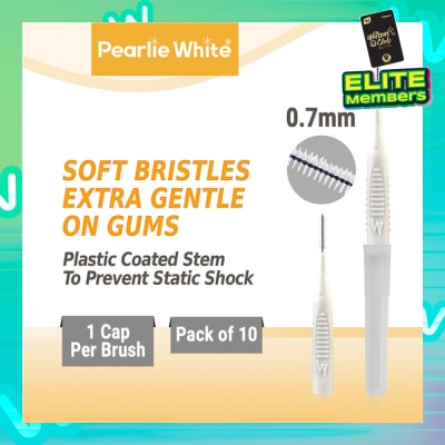 PEARLIE WHITE® Compact Interdental Brush Extra Soft Bristles XXS 0.7mm 10s