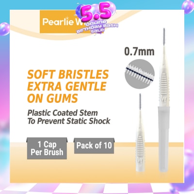 PEARLIE WHITE® - Compact Interdental Brush Extra Soft Bristles XXS 0.7mm 10s