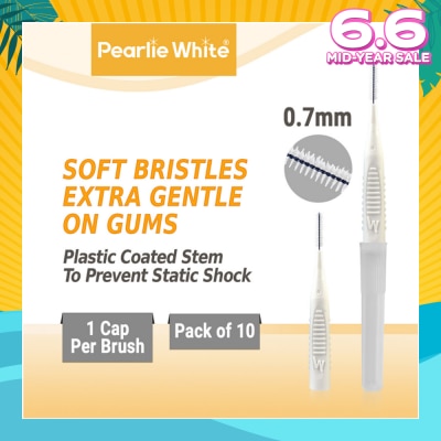 PEARLIE WHITE® Compact Interdental Brush Extra Soft Bristles XXS 0.7mm 10s