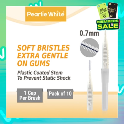PEARLIE WHITE® Compact Interdental Brush Extra Soft Bristles XXS 0.7mm 10s
