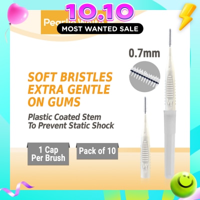 PEARLIE WHITE® Compact Interdental Brush Extra Soft Bristles XXS 0.7mm 10s image