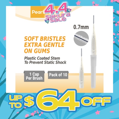 PEARLIE WHITE® - Compact Interdental Brush Extra Soft Bristles XXS 0.7mm 10s