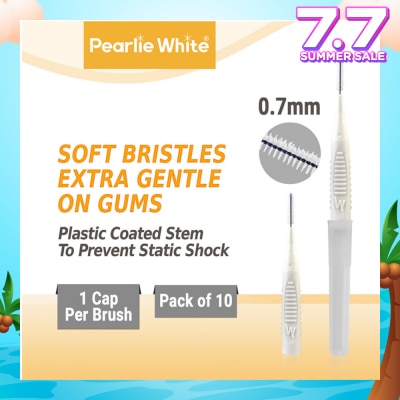 PEARLIE WHITE® Compact Interdental Brush Extra Soft Bristles XXS 0.7mm 10s
