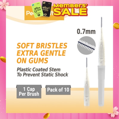 PEARLIE WHITE® Compact Interdental Brush Extra Soft Bristles XXS 0.7mm 10s