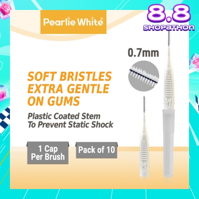 PEARLIE WHITE® Compact Interdental Brush Extra Soft Bristles XXS 0.7mm 10s