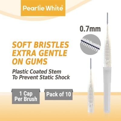 PEARLIE WHITE® Compact Interdental Brush Extra Soft Bristles XXS 0.7mm 10s
