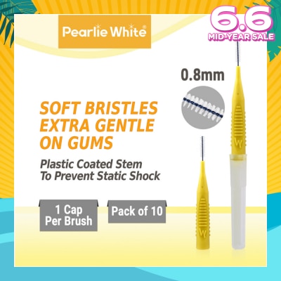 PEARLIE WHITE® Compact Interdental Brush Extra Soft Bristles XS 0.8mm 10s