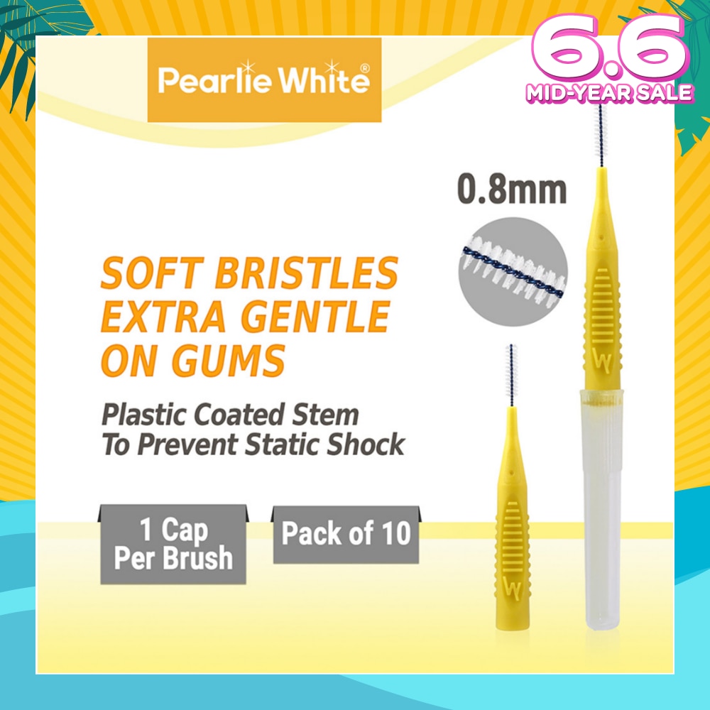 Compact Interdental Brush Extra Soft Bristles XS 0.8mm 10s