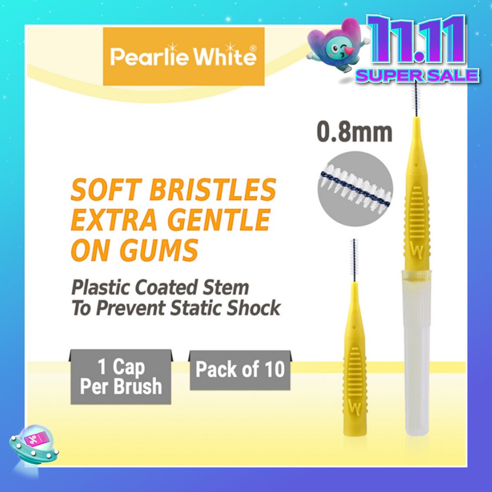 Compact Interdental Brush Extra Soft Bristles XS 0.8mm 10s