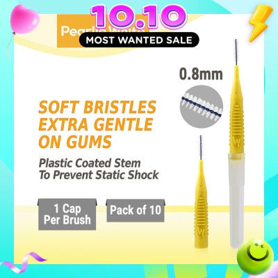 PEARLIE WHITE® Compact Interdental Brush Extra Soft Bristles XS 0.8mm 10s image