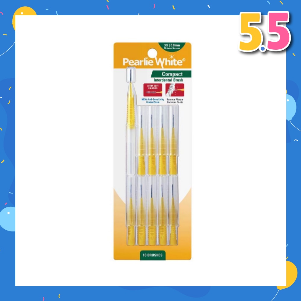 Compact Interdental Brush Extra Soft Bristles XS 0.8mm 10s