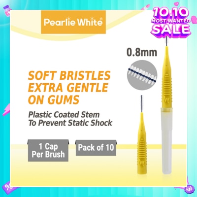 PEARLIE WHITE® Compact Interdental Brush Extra Soft Bristles XS 0.8mm 10s