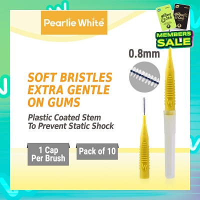 PEARLIE WHITE® Compact Interdental Brush Extra Soft Bristles XS 0.8mm 10s