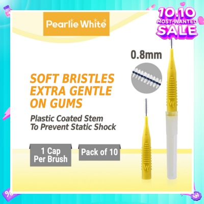 PEARLIE WHITE® Compact Interdental Brush Extra Soft Bristles XS 0.8mm 10s