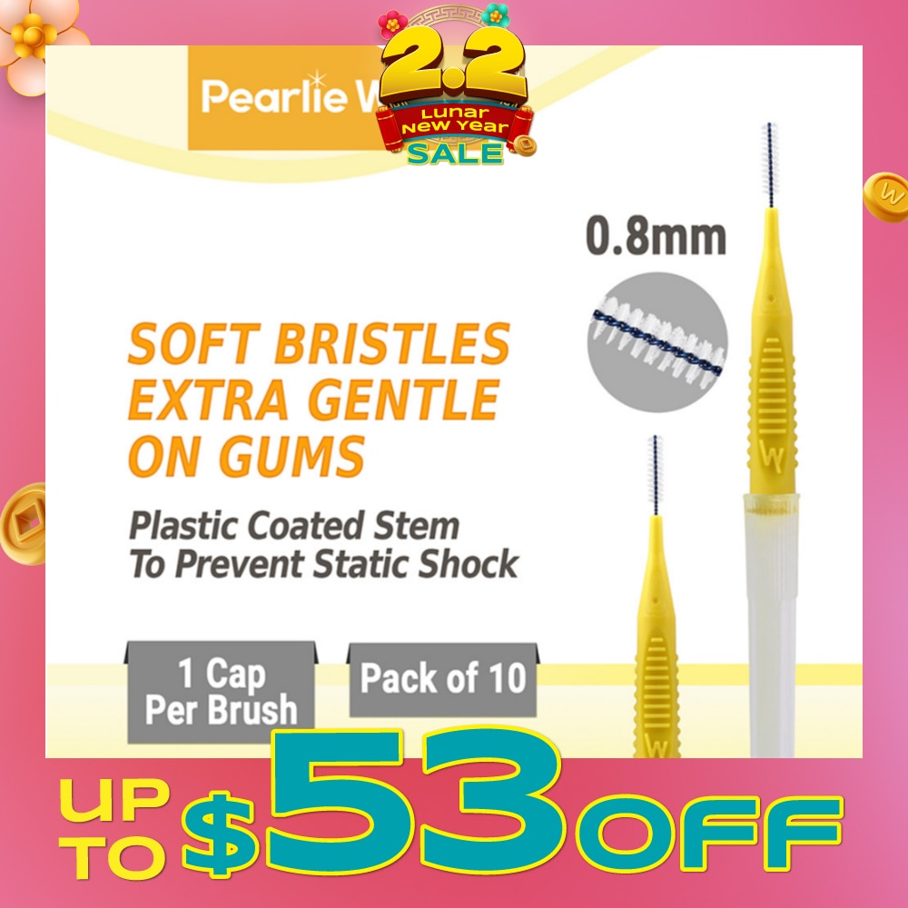 Compact Interdental Brush Extra Soft Bristles XS 0.8mm 10s