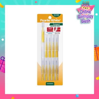 PEARLIE WHITE® Compact Interdental Brush Extra Soft Bristles XS 0.8mm 10s