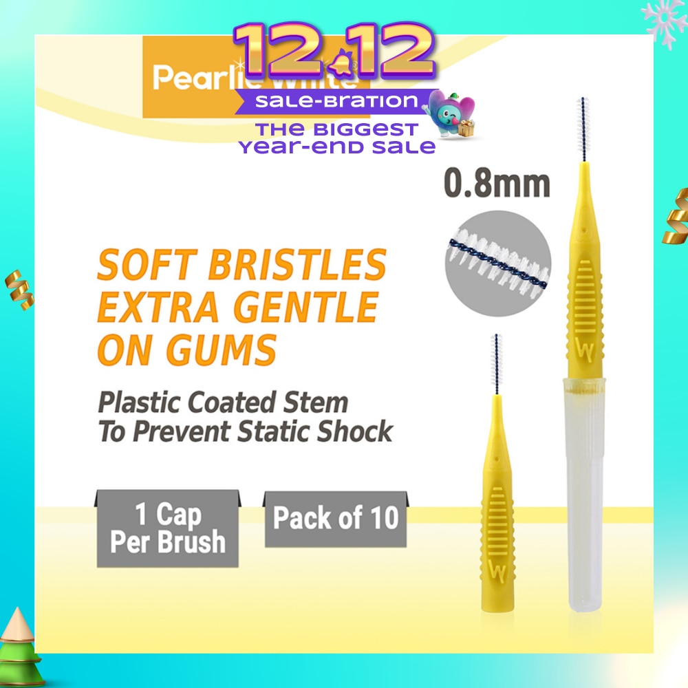 Compact Interdental Brush Extra Soft Bristles XS 0.8mm 10s