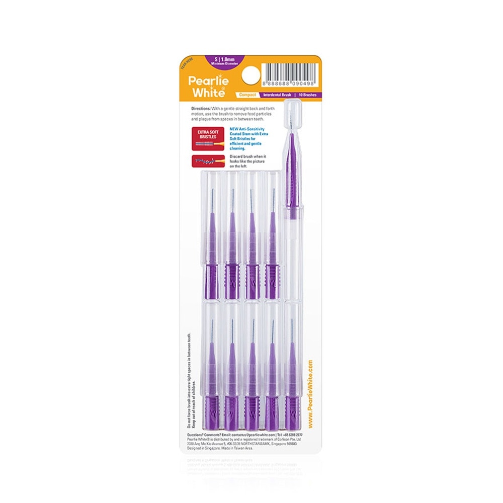 Compact Interdental Brush Extra Soft Bristles S 1.0mm 10s