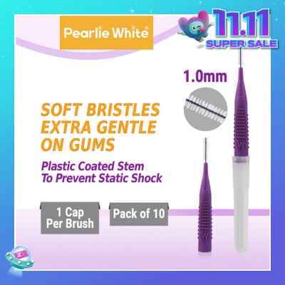 PEARLIE WHITE® Compact Interdental Brush Extra Soft Bristles S 1.0mm 10s