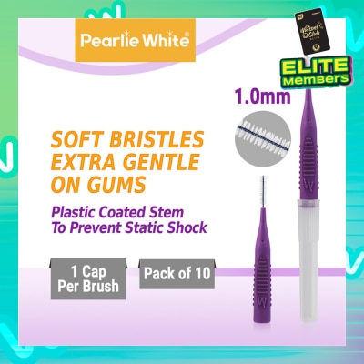 PEARLIE WHITE® Compact Interdental Brush Extra Soft Bristles S 1.0mm 10s