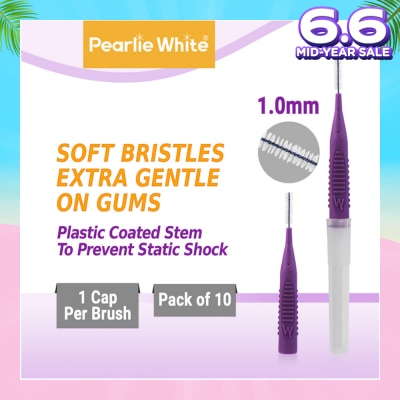 PEARLIE WHITE® Compact Interdental Brush Extra Soft Bristles S 1.0mm 10s